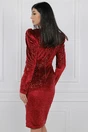 Rochie eleganta din catifea rosie cu paiete