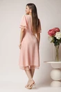 Rochie eleganta din voal crep cu volane din tull la maneci, 2, dyfashion.ro