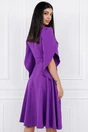 Rochie eleganta din stofa mov cu maneci evazate