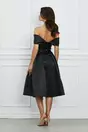 Rochie eleganta neagra cu umeri goi si paiete pe bust
