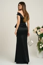Rochie Ella Collection Aivy lunga eleganta din tafta neagra