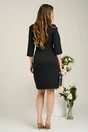 Rochie Ella Collection Aja eleganta din stofa neagra cu broderie si paiete