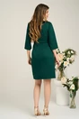 Rochie Ella Collection Aja eleganta din stofa verde cu broderie si paiete