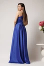 Rochie Ella Collection Alesia lunga eleganta din tafta albastra cu broderie la bust