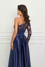 Rochie Ella Collection Alessia lunga bleumarin cu broderie la bust