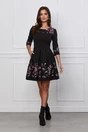 Rochie Ella Collection Angy neagra cu broderie