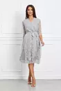 Rochie Ella Collection Argentina argintie cu lurex