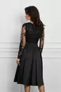 Rochie Ella Collection Cassi neagra cu broderie la bust
