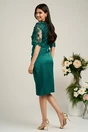 Rochie Ella Collection Catlyn verde de ocazie cu broderie pe bust