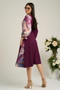 Rochie Ella Collection Dasha de zi din stofa magenta cu imprimeu