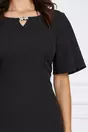 Rochie Ella Collection Gilda neagra cu aplicatie la decolteu