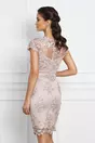 Rochie Ella Collection Ingrid roz pudra din dantela
