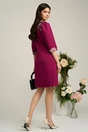 Rochie Ella Collection Naty magenta cu broderie rose