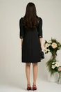 Rochie Ella Collection Naty neagra cu broderie aurie