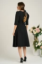 Rochie Ella Collection Quinn office din stofa neagra cu funde la buzunare