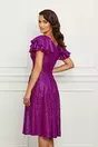 Rochie Ella Collection Renata magenta din lurex