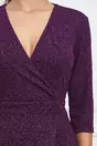 Rochie Ella Collection Sonia mov cu glitter