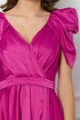 Rochie fucsia clos din satin
