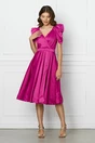 Rochie fucsia clos din satin