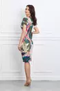 Rochie Iarina ivory cu imprimeu magenta
