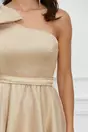 Rochie eleganta din tull ivory cu funda pe umar