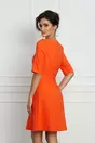 Rochie Izabela orange cu accesoriu metalic tip lant