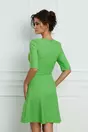 Rochie Izabela verde cu accesoriu metalic tip lant