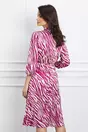 Rochie Jasmine magenta cu zebra print