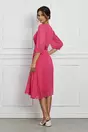 Rochie Karina roz cu insertii din fir lurex