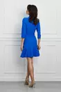 Rochie LaDonna albastra tip sacou cu funde stralucitoare