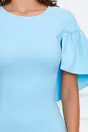 Rochie LaDonna bleu cu aplicatie tip capa