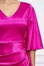 Rochie LaDonna fucsia cu volan maxi pe fusta