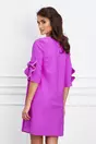 Rochie LaDonna mov cu funde pe maneci