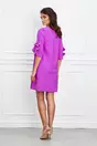 Rochie LaDonna mov cu funde pe maneci