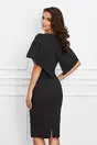 Rochie LaDonna neagra cu aplicatie tip capa
