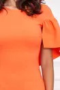Rochie LaDonna orange cu aplicatie tip capa