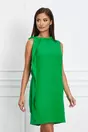 Rochie LaDonna verde cu volanas si inchidere cu nasturi
