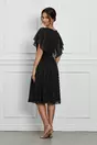 Rochie Laura neagra cu fir lurex si paiete in talie