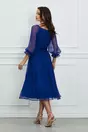 Rochie Leonard Collection albastra din matase naturala