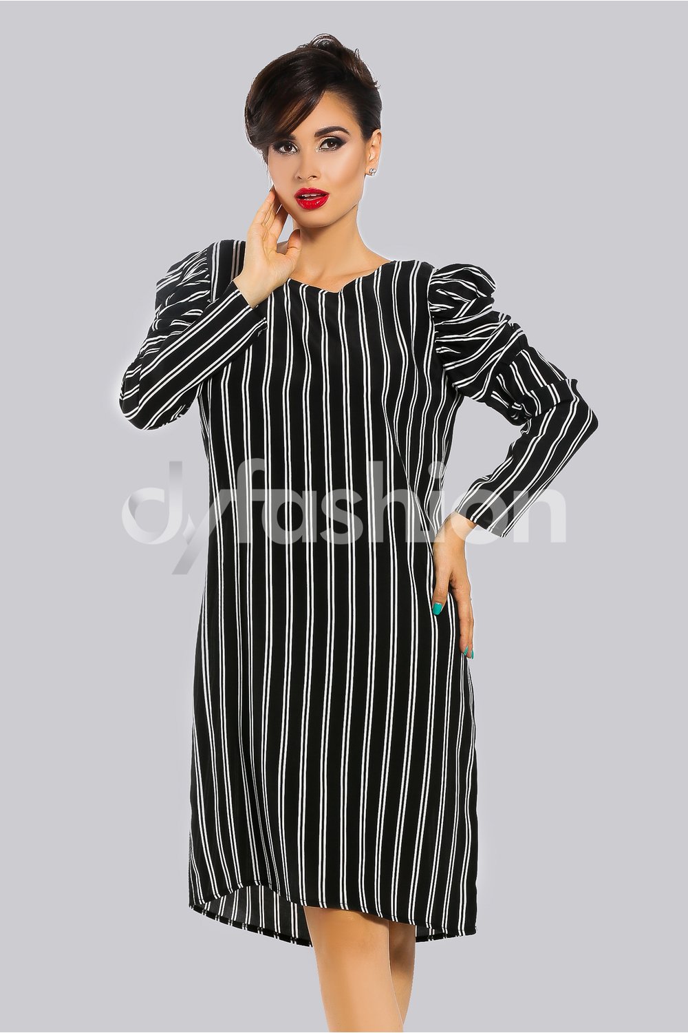 Rochie Lines Neagra Office in Dungi