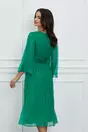 Rochie Lorena din matase naturala verde