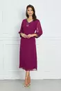 Rochie Malvina mov cu strasuri pe bust