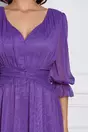 Rochie Mara violet din voal creponat