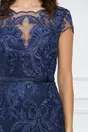 Rochie MBG bleumarin midi din dantela