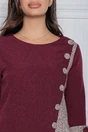 Rochie MBG bordo cu carouri gri