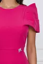 Rochie MBG fucsia cu umeri bufanti