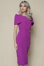Rochie MBG magenta cu umeri bufanti