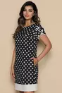 Rochie MBG neagra cu buline si buzunare functionale