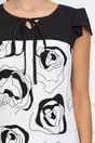 Rochie Moze alba cu imprimeuri negre
