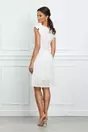Rochie Moze alba cu insertii in relief